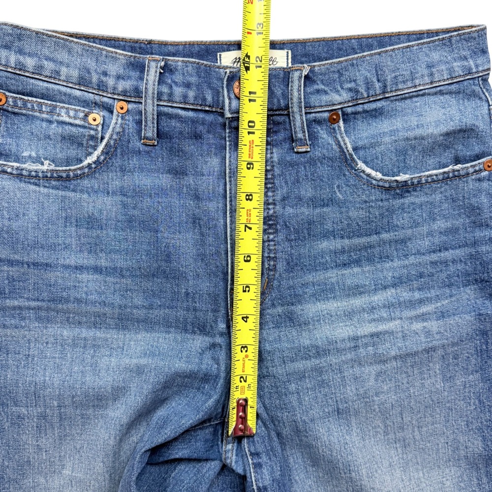 Madewell Tall Wide-Leg Crop Jeans Marsing Wash: Raw-Hem Edition High Rise Sz 29 - Picture 12 of 14